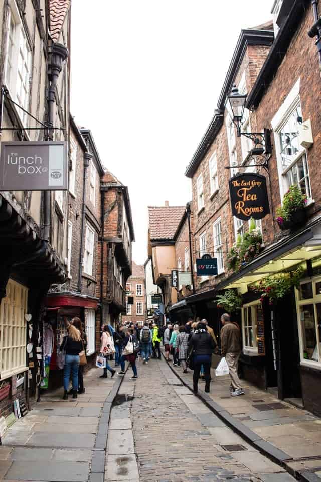 The Shambles old town area in York England