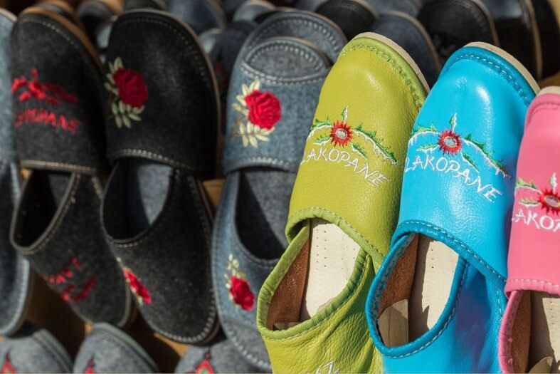 Hand made Polish souvenirs are everywhere especially made from leather