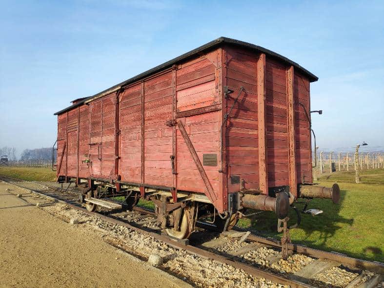 train cart at Auschwitz