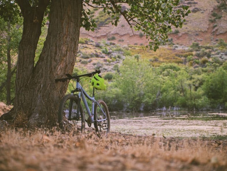 bike riding by the river in Boise