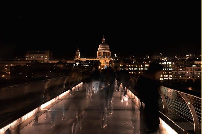 teenagers on a thrilling London ghost tour