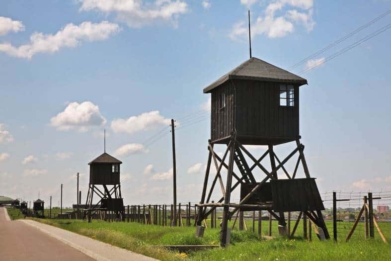 Majdanek Concentration Camp, towers and fences