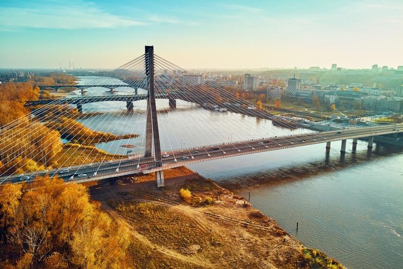 The Vistula River in Warsaw, The Vistula River can be seen in Warsaw or Krakow