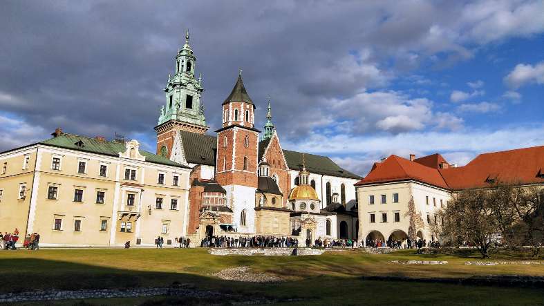 Impressive view of Wawel Castle in Krakow, Poland